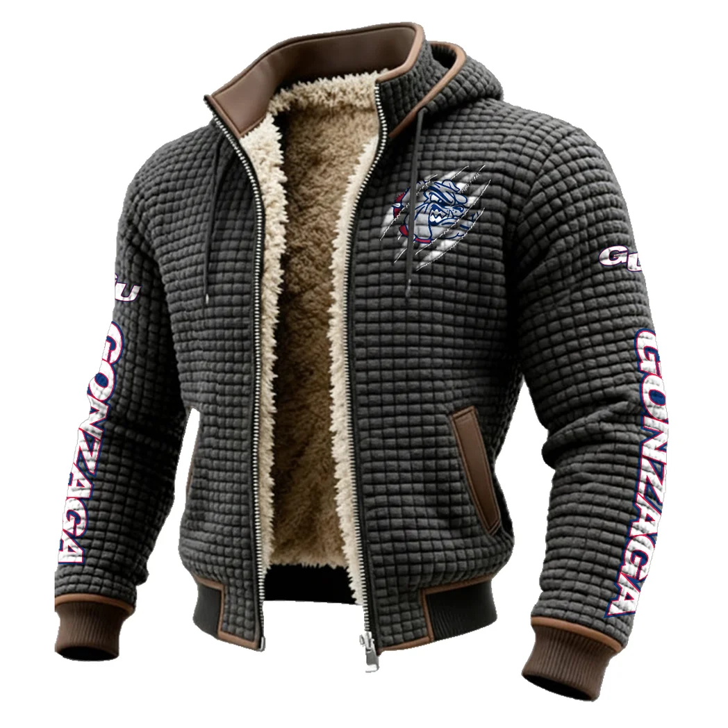 Spokane Stars Fleece-Lined Hooded Jacket, Breathable Warmth Sport Jacket HVN1441GO - Grey - Image 2