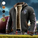 Spokane Stars Fleece-Lined Hooded Jacket, Breathable Warmth Sport Jacket HVN1441GO - Grey
