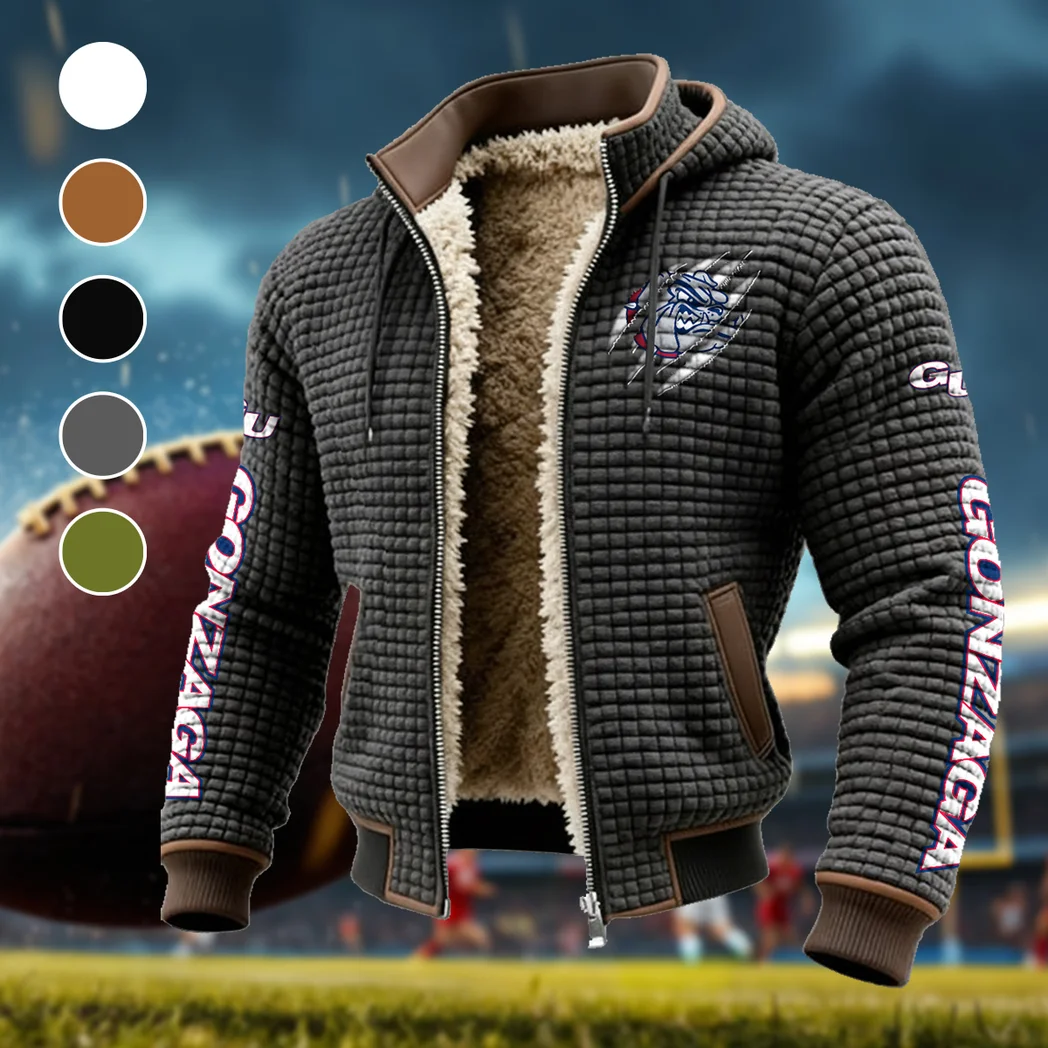 Spokane Stars Fleece-Lined Hooded Jacket, Breathable Warmth Sport Jacket HVN1441GO - Grey