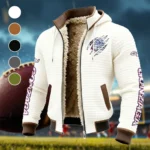 Spokane Stars Fleece-Lined Hooded Jacket, Breathable Warmth Sport Jacket HVN1441GO - White