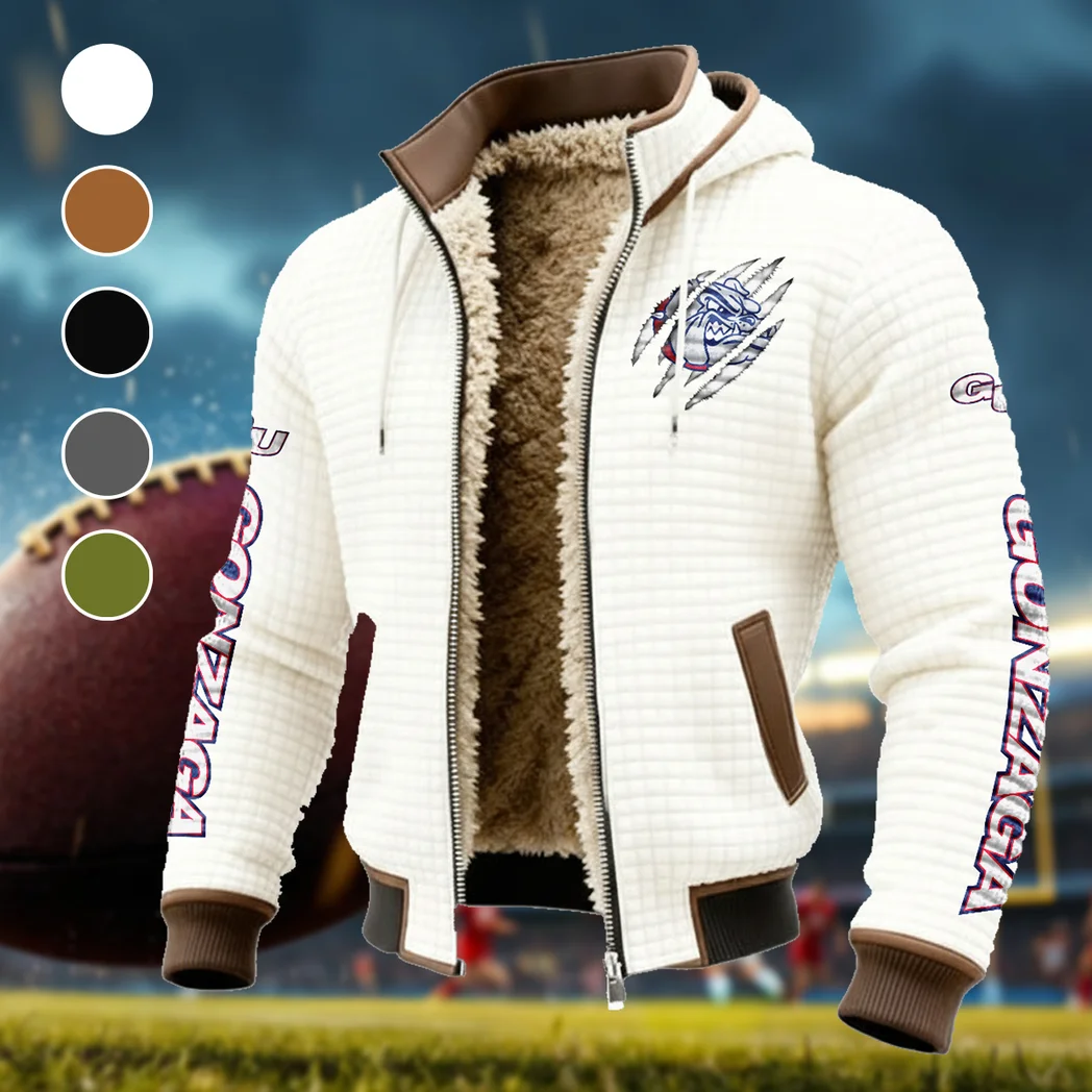 Spokane Stars Fleece-Lined Hooded Jacket, Breathable Warmth Sport Jacket HVN1441GO - White
