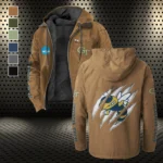 Bobby Dodd Crew Flannel Hoodie, Casual Sport Hooded Flannel HVN1441GT - Camel