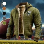 Bobby Dodd Crew Fleece-Lined Hooded Jacket, Soft-Touch Thermal Outerwear HVN1441GT - Green