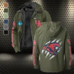 Cougar High Flannel Hoodie, Fan Squad Flannel Hoodie HVN1441HC - Green