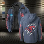 Cougar High Flannel Hoodie, Fan Squad Flannel Hoodie HVN1441HC - Navy Blue