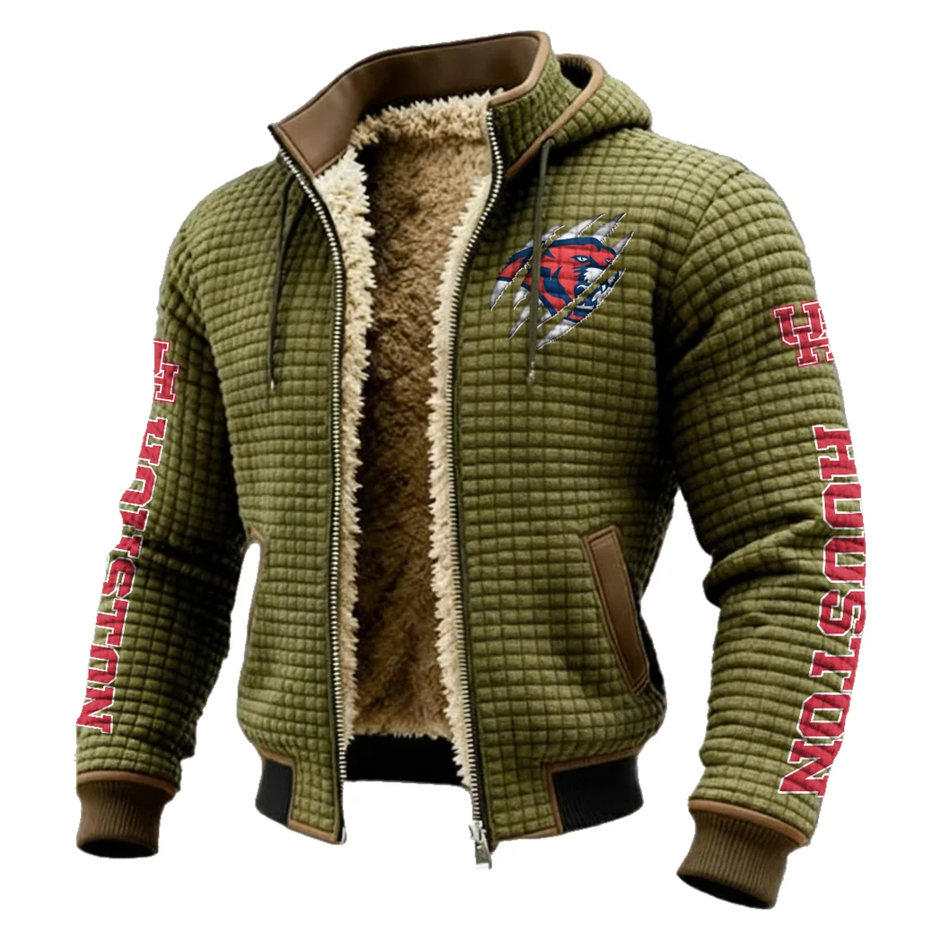 Cougar High Fleece-Lined Hooded Jacket, Warmth-Lock Fleece-Lined Zip HVN1441HC - Green - Image 2