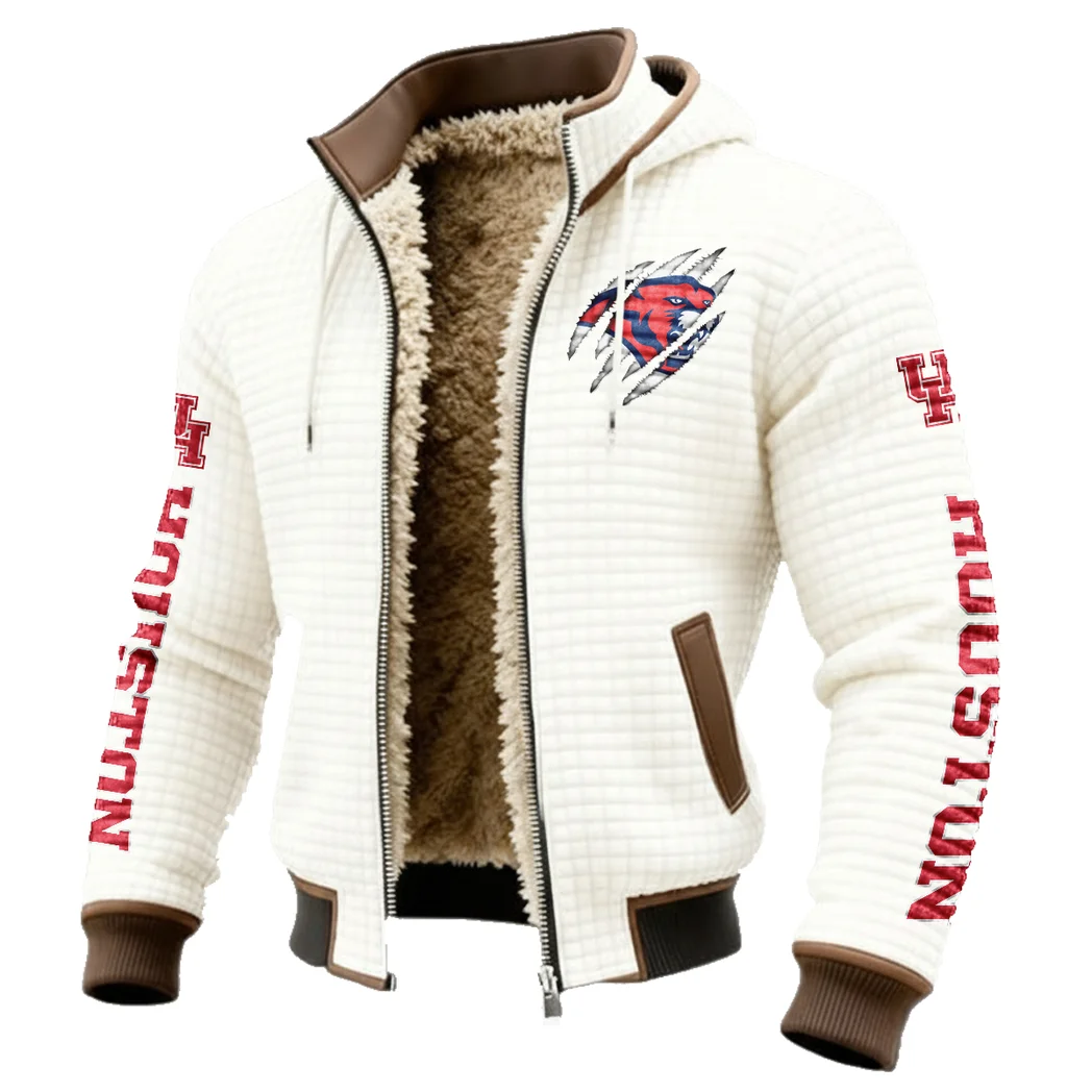 Cougar High Fleece-Lined Hooded Jacket, Warmth-Lock Fleece-Lined Zip HVN1441HC - White - Image 2