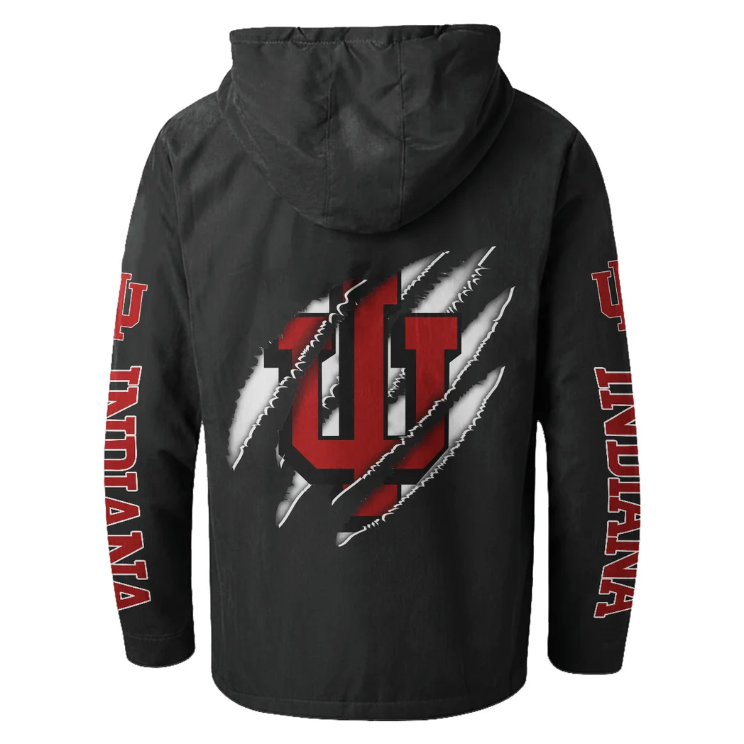 Bloomington Boys Flannel Hoodie, Street Style Sport Hoodie HVN1441IH - Black - Image 3