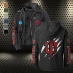 Bloomington Boys Flannel Hoodie, Street Style Sport Hoodie HVN1441IH - Black