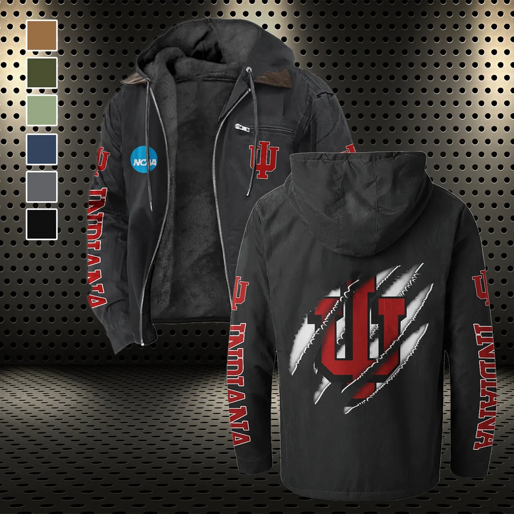 Bloomington Boys Flannel Hoodie, Street Style Sport Hoodie HVN1441IH - Black