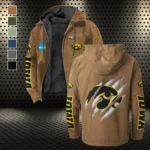 The Iowa Pride Flannel Hoodie, Warm Fan Flannel Hoodie HVN1441IO - Camel