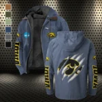 The Iowa Pride Flannel Hoodie, Warm Fan Flannel Hoodie HVN1441IO - Navy Blue