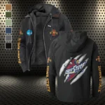 The Cyclone Power Flannel Hoodie, Cold Game Day Hoodie HVN1441IS - Black