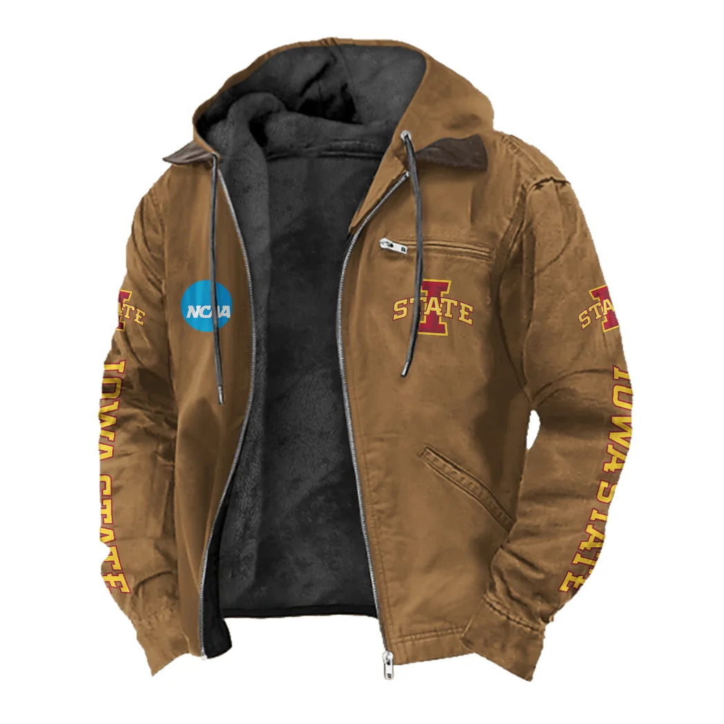 The Cyclone Power Flannel Hoodie, Cold Game Day Hoodie HVN1441IS - Camel - Image 2