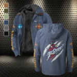 The Cyclone Power Flannel Hoodie, Cold Game Day Hoodie HVN1441IS - Navy Blue