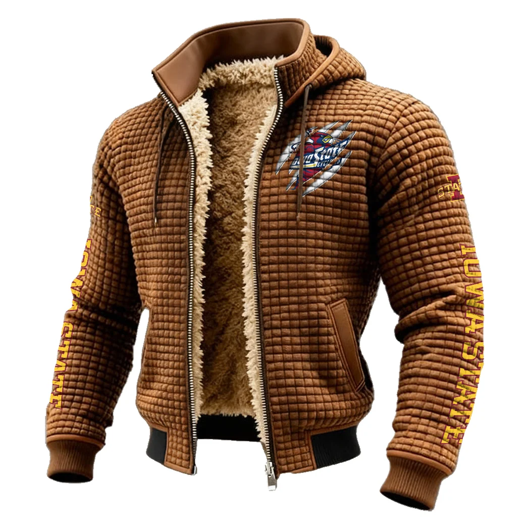 The Cyclone Power Fleece-Lined Hooded Jacket, Multi-Sport Winter Active Top HVN1441IS - brown - Image 2