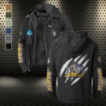 The Duke Spirit Flannel Hoodie, Supporter Spirit Hooded Flannel HVN1441JM - Black