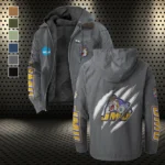 The Duke Spirit Flannel Hoodie, Supporter Spirit Hooded Flannel HVN1441JM - Gray