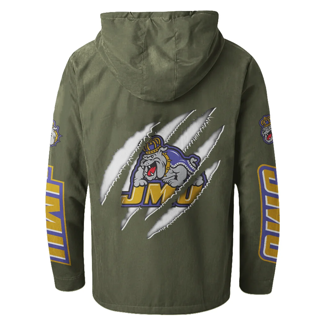 The Duke Spirit Flannel Hoodie, Supporter Spirit Hooded Flannel HVN1441JM - Green - Image 3