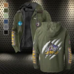 The Duke Spirit Flannel Hoodie, Supporter Spirit Hooded Flannel HVN1441JM - Green