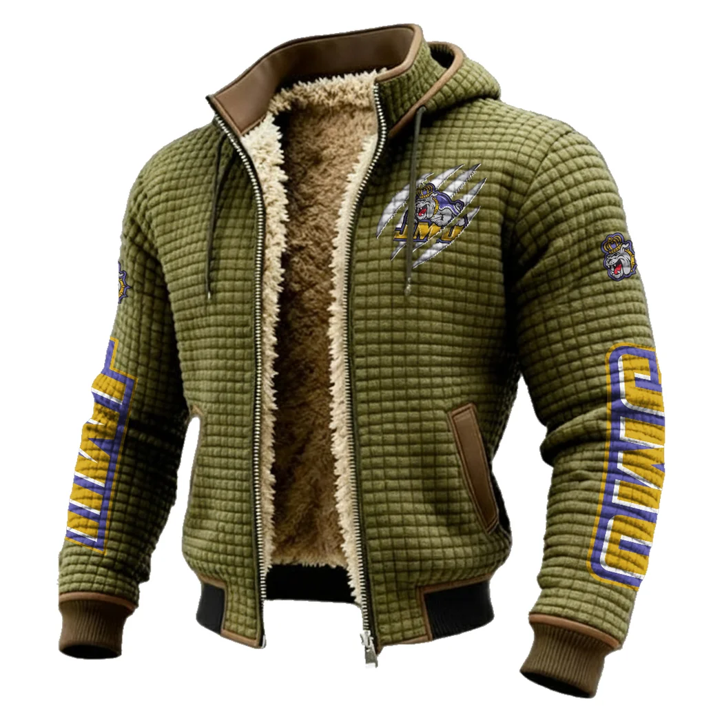 The Duke Spirit Fleece-Lined Hooded Jacket, Endurance Sport Thermal Hoody HVN1441JM - Green - Image 2