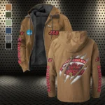 The Gamecocks Flannel Hoodie, Athletic Lifestyle Fan Hoodie HVN1441JS - Camel