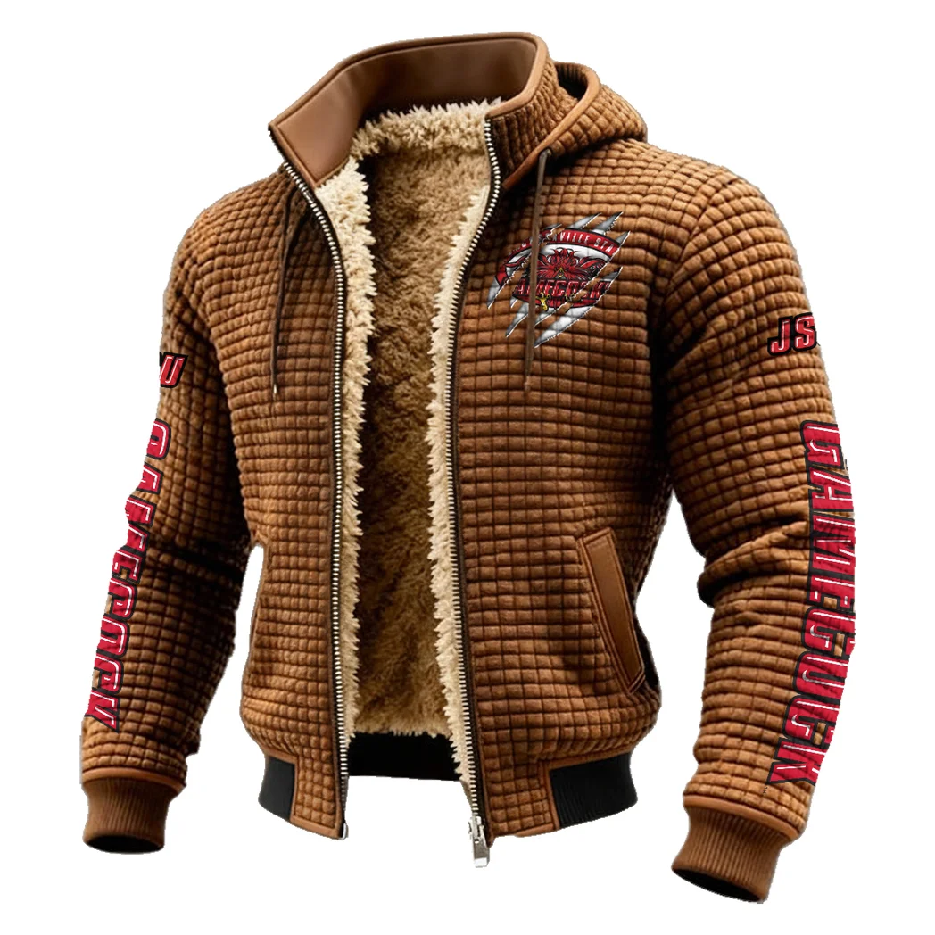 The Gamecocks Fleece-Lined Hooded Jacket, All-Mountain Hooded Fleece HVN1441JS - brown - Image 2