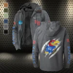 The Blue Force Flannel Hoodie, Classic Flannel Sport Hoodie HVN1441KJ - Gray