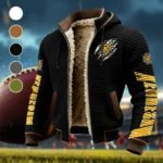 The Owl Nation Fleece-Lined Hooded Jacket, Cross-Training Winter Layer HVN1441KS - Black