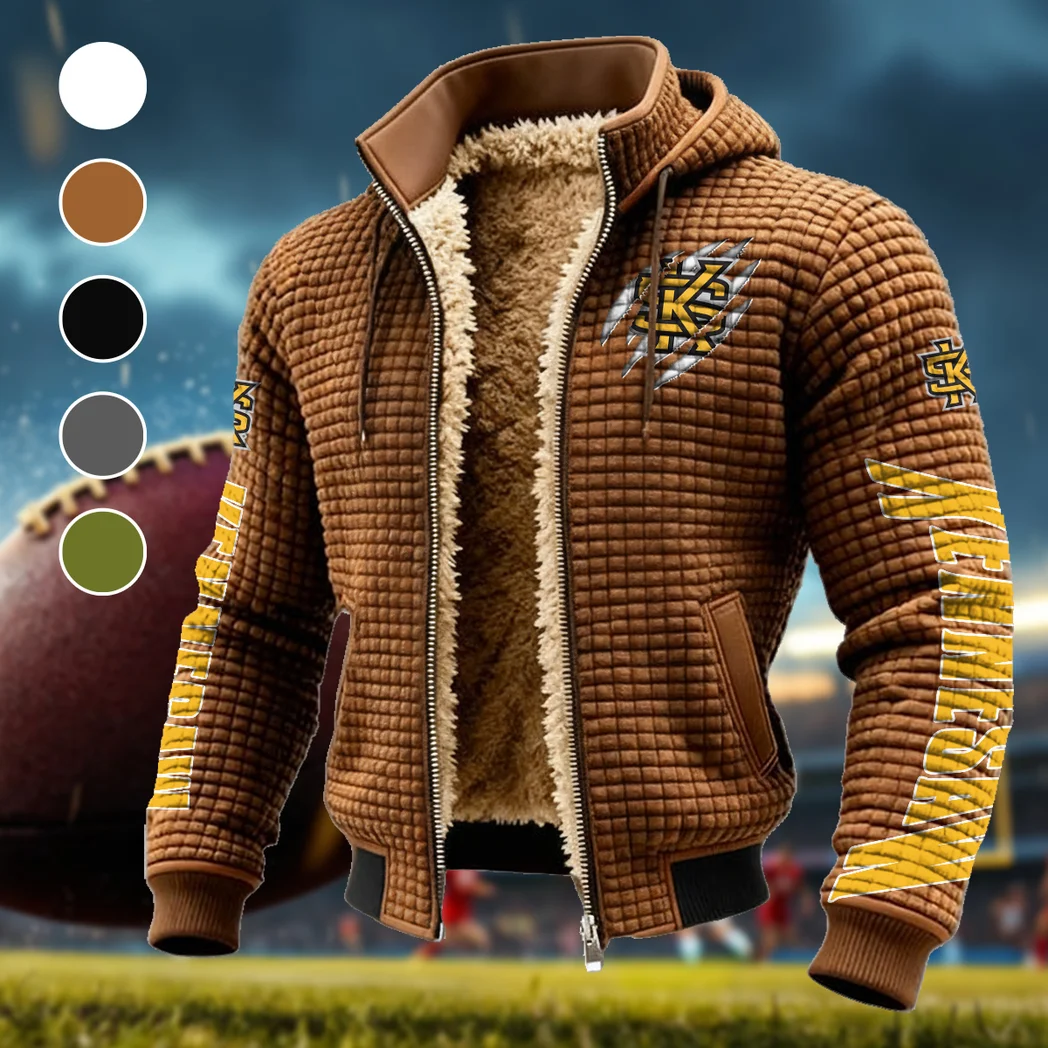 The Owl Nation Fleece-Lined Hooded Jacket, Cross-Training Winter Layer HVN1441KS - brown