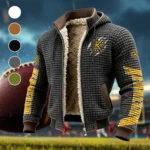 The Owl Nation Fleece-Lined Hooded Jacket, Cross-Training Winter Layer HVN1441KS - Grey