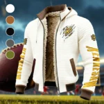 The Owl Nation Fleece-Lined Hooded Jacket, Cross-Training Winter Layer HVN1441KS - White