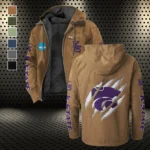 The Wildcat Elite Flannel Hoodie, Bold Supporter Flannel Hoodie HVN1441KS - Camel