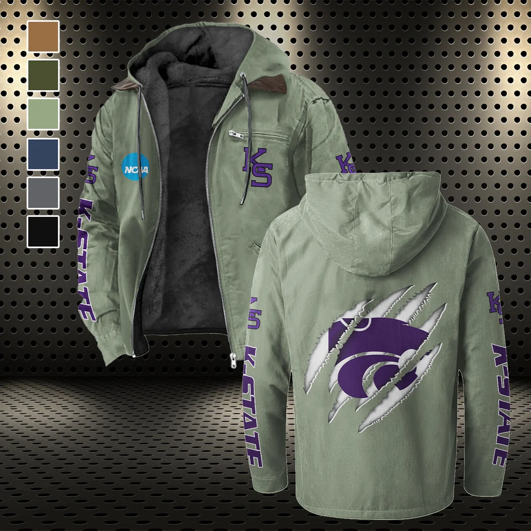 The Wildcat Elite Flannel Hoodie, Bold Supporter Flannel Hoodie HVN1441KS - Light Green