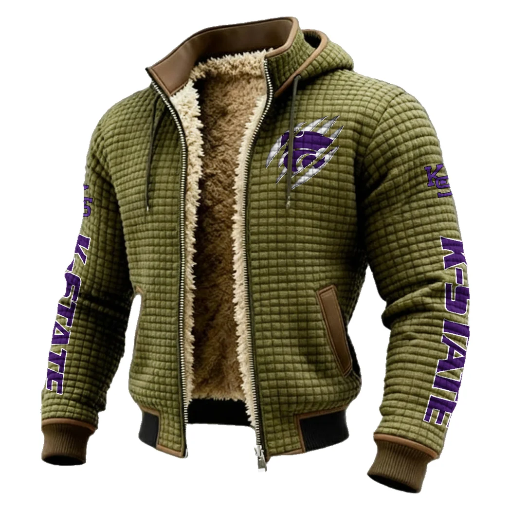 The Wildcat Elite Fleece-Lined Hooded Jacket, Peak Performance Hooded Shell HVN1441KS - Green - Image 2