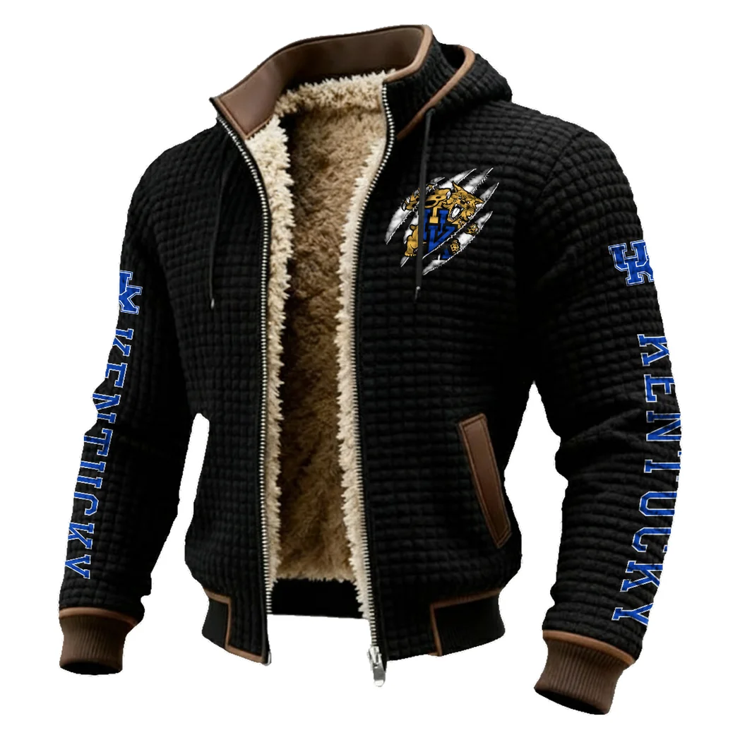 The Wildcats Fleece-Lined Hooded Jacket, Rapid-Dry Fleece-Lined Hoody HVN1441KW - Black - Image 2