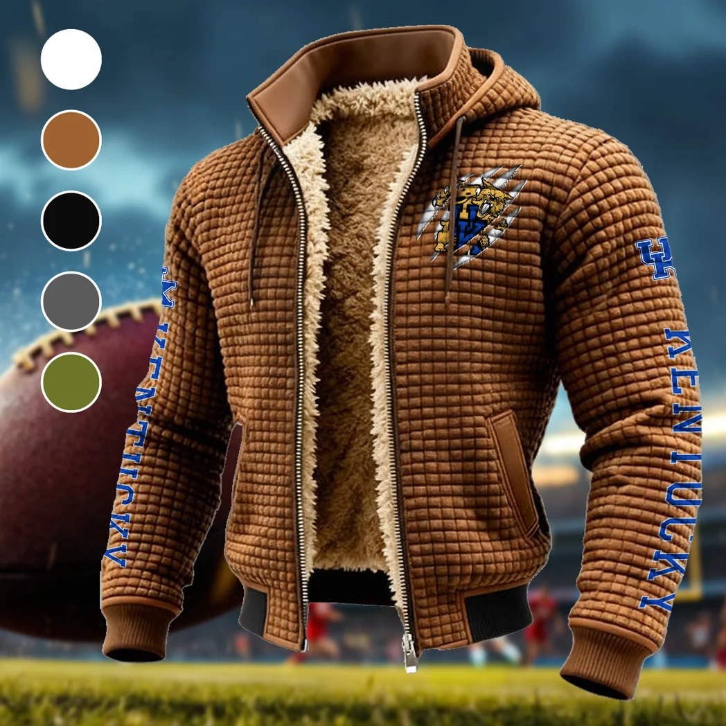 The Wildcats Fleece-Lined Hooded Jacket, Rapid-Dry Fleece-Lined Hoody HVN1441KW - brown