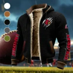 The Cardinal Power Fleece-Lined Hooded Jacket, Elite Athlete Winter Jacket HVN1441LC - Black