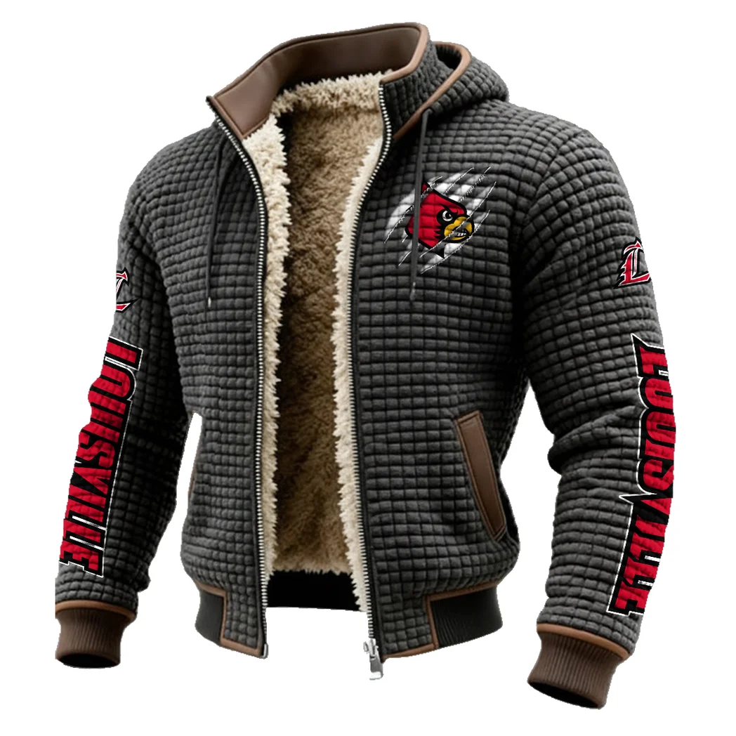The Cardinal Power Fleece-Lined Hooded Jacket, Elite Athlete Winter Jacket HVN1441LC - Grey - Image 2