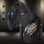 The Bayou Bengals Flannel Hoodie, Loyal Supporter Sport Hoodie HVN1441LS - Black