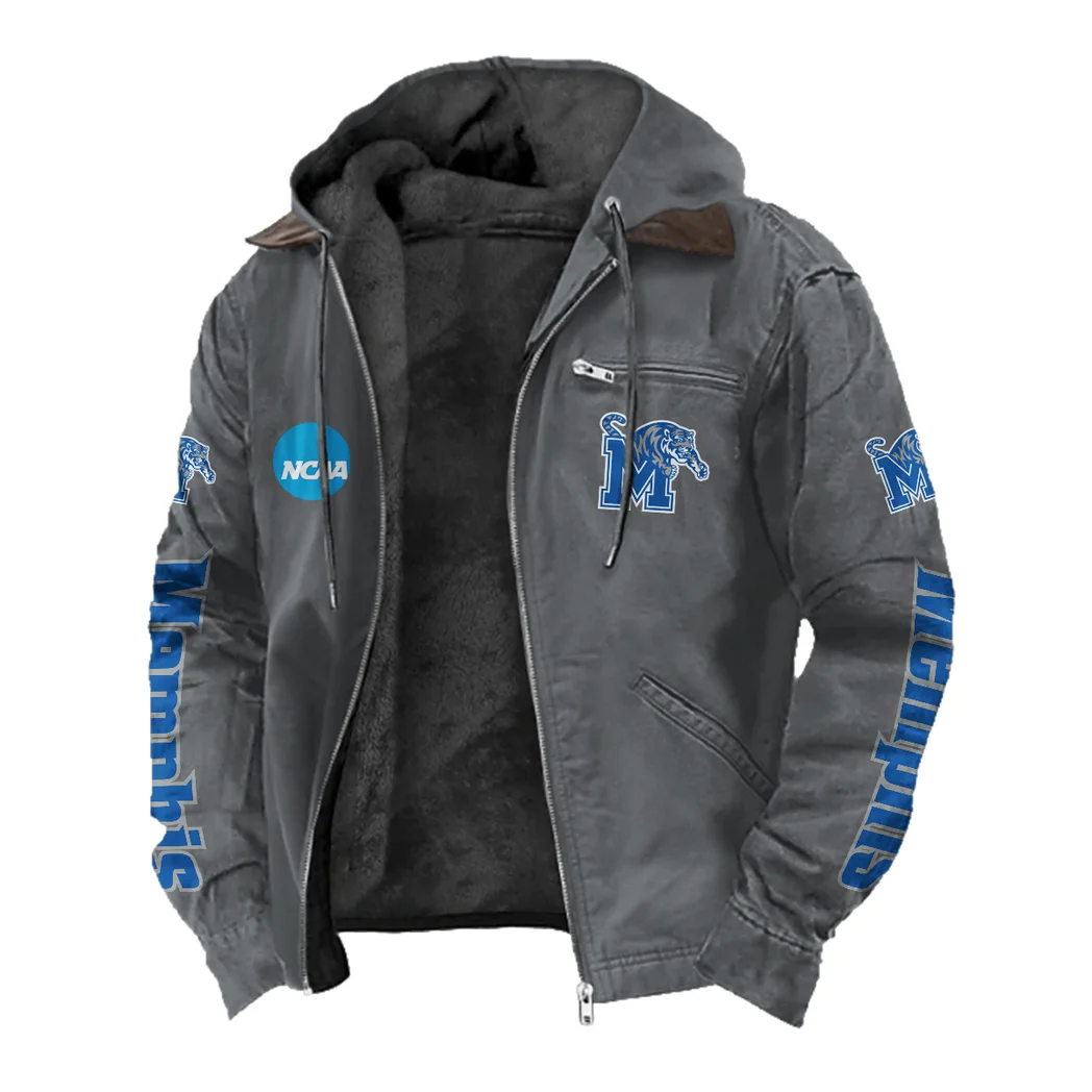 The Tiger Force Flannel Hoodie, Stadium Ready Flannel Hoodie HVN1441ME - Gray - Image 2