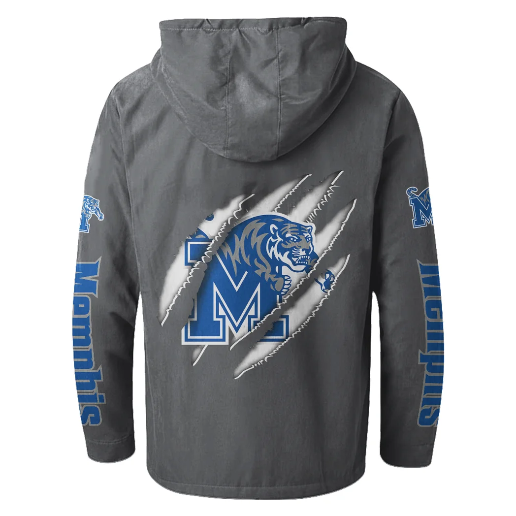 The Tiger Force Flannel Hoodie, Stadium Ready Flannel Hoodie HVN1441ME - Gray - Image 3