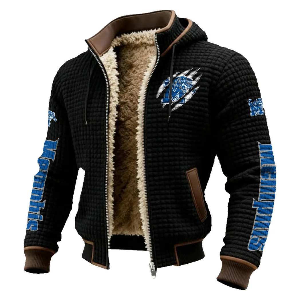 The Tiger Force Fleece-Lined Hooded Jacket, Ultra-Soft Plush Lined Jacket HVN1441ME - Black - Image 2