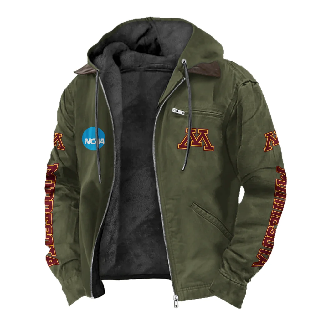 The Minnesota Elite Flannel Hoodie, Rugged Sport Flannel Hoodie HVN1441MG - Green - Image 2