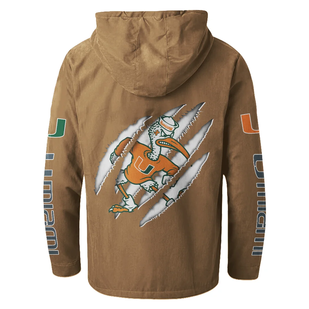 The Hurricane Flannel Hoodie, Everyday Game Fan Hoodie HVN1441MH - Camel - Image 3