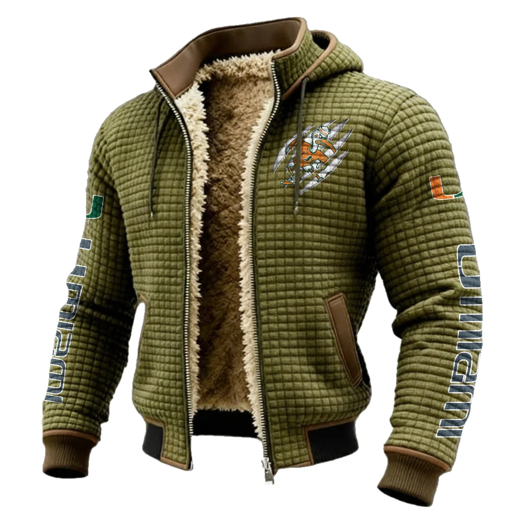 The Hurricane Fleece-Lined Hooded Jacket, Arctic Protection Hooded Zip HVN1441MH - Green - Image 2
