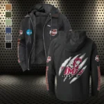 The UMass Power Flannel Hoodie, Warm Sport Spirit Hoodie HVN1441MM - Black