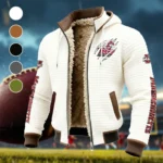 The UMass Power Fleece-Lined Hooded Jacket, Elemental Guard Sport Jacket HVN1441MM - White
