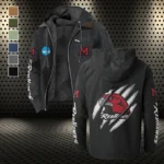 Miami Flannel Hoodie, Essential Fan Flannel Hoodie HVN1441MO - Black