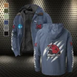 Miami Flannel Hoodie, Essential Fan Flannel Hoodie HVN1441MO - Navy Blue